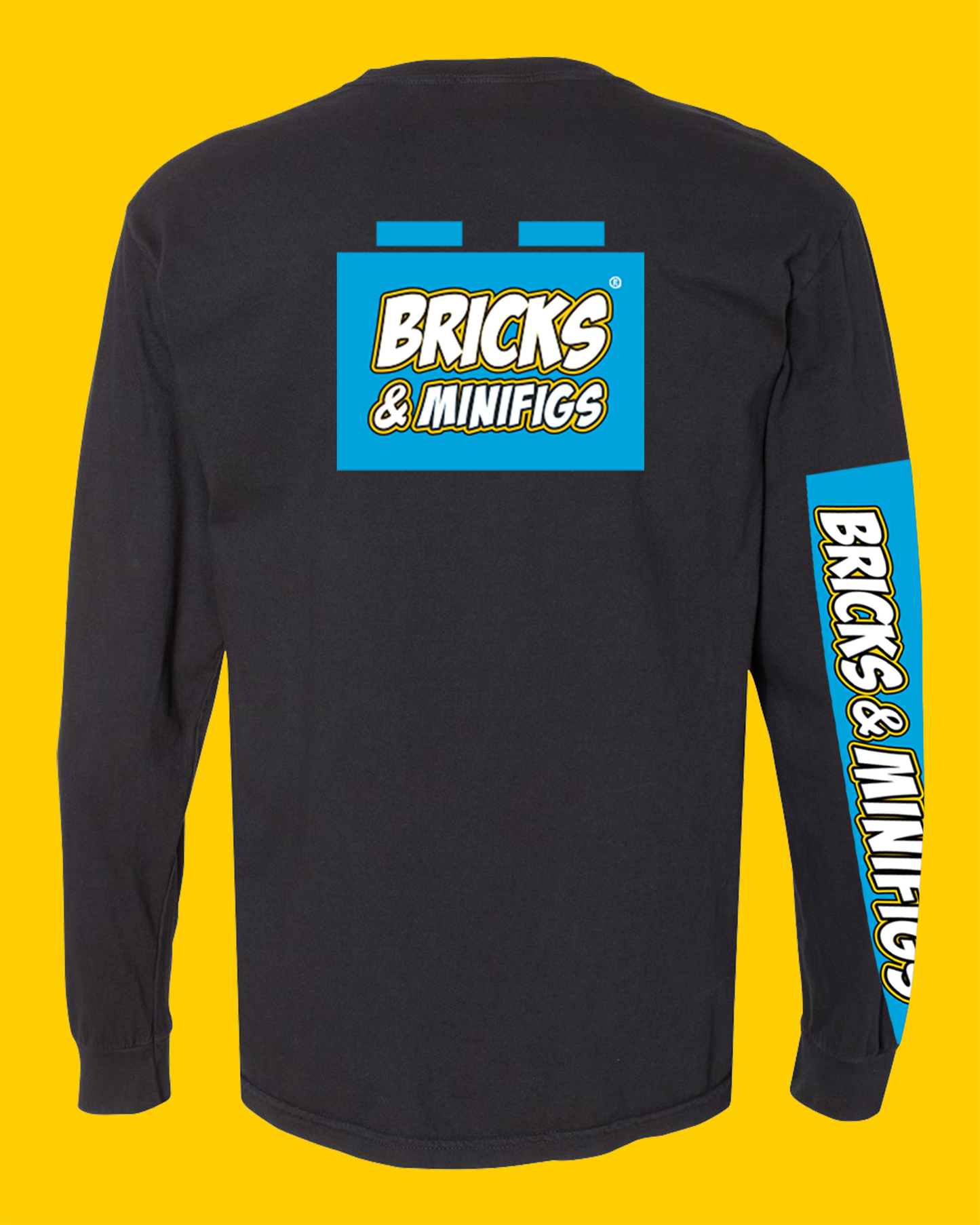 Bricks & Minifigs® Long Sleeve T-Shirt Black