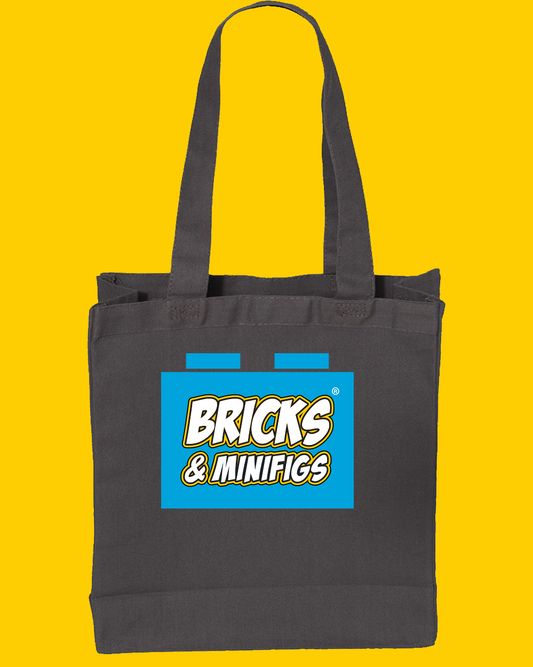 Bricks & Minifigs® Tote Bag Dark Grey