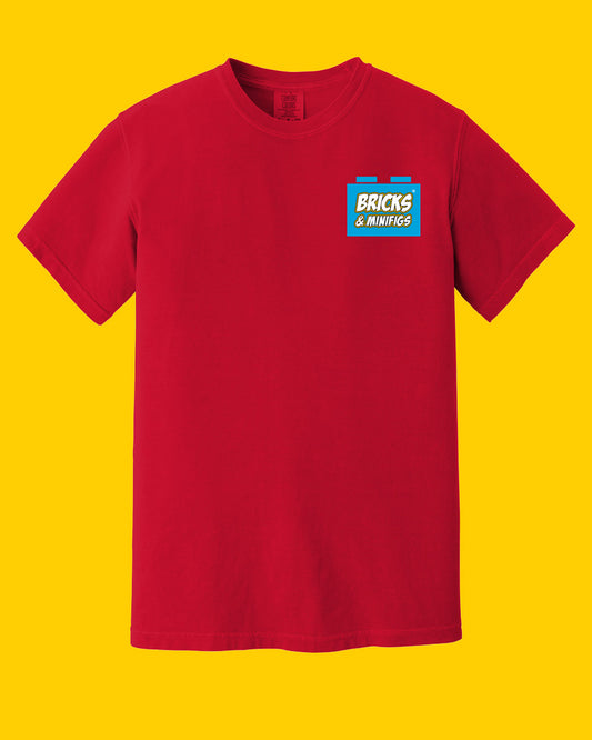 Bricks & Minifigs® Short Sleeve T-shirt Comfort Colors Red