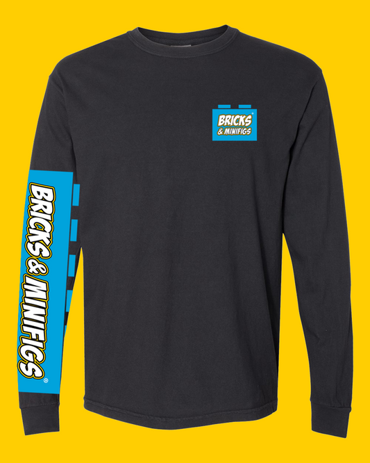 Bricks & Minifigs® Long Sleeve T-Shirt Black